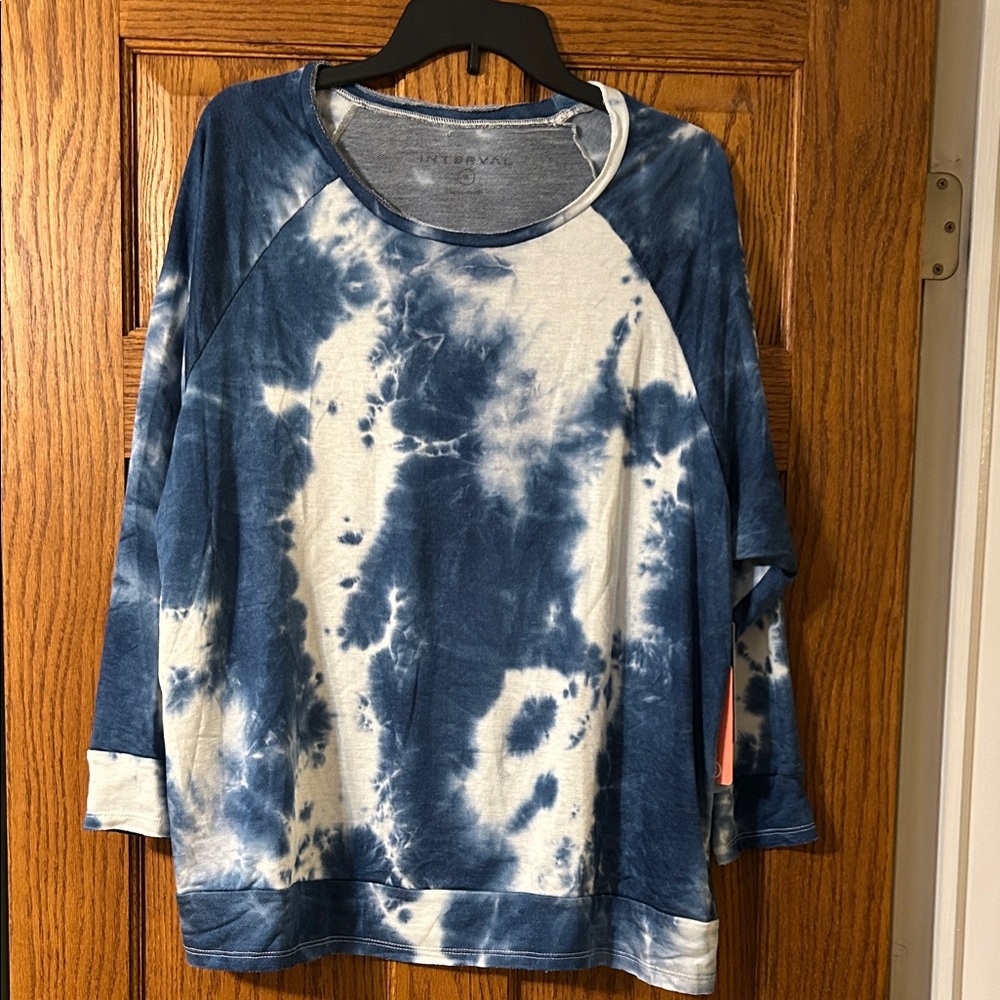 Blue Tie-Dye Women's Top